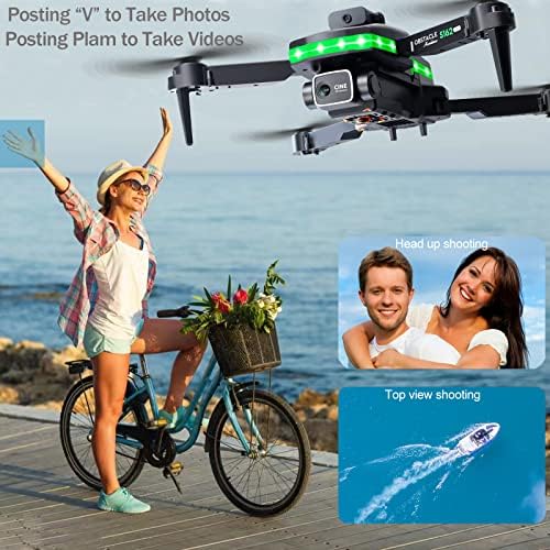 Mini Drón Két HD Kamerák Felnőttek számára, 4K, WIFI FPV Önarckép Drónok Összecsukható Quadcopter Gyerekeknek az Ajándékokat, Kezdő