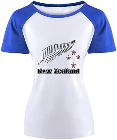 Új-Zéland Maori Páfrány Női Rövid Ujjú Póló Baseball Graphic Tee Raglan Nyári Pamut Felső
