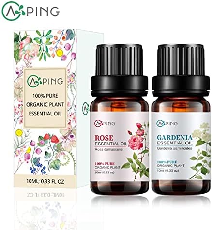 Rose & Gardénia illóolaj - Tisztaságú Organikus, Természetes Növényi Olajok Diffúzor, Aromaterápia, Gyógyfürdő, Masszázs, Jóga, Parfüm,