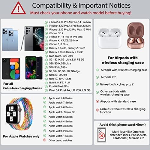 doeboe Vezeték nélküli Töltő, 3 az 1-ben töltőállomás számára Több Eszköz az Apple a Digitális Óra az iPhone 14/13/11/12/Pro