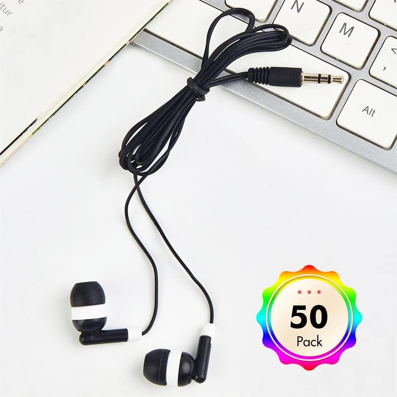 KN-Outlet Nagyker Tömeges Fülhallgató, Fejhallgató 50 Pack iPhone, Android, MP3 Lejátszó, Fekete