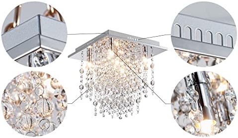 Szent Mossi 5-Lámpák Modern süllyeszthető Mennyezeti világítótestek,Közel Mennyezeti világítótestek Kristály Csillár Lámpa Lámpatest, Modern