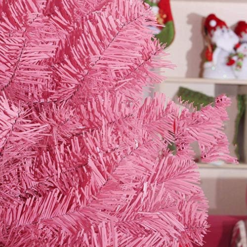 Mini Mesterséges karácsonyfa, Prémium Csuklós Karácsonyi Fenyő Fa, PVC, Műanyag Állvány Tökéletes Beltéri Ünnepi Dekoráció, Könnyen Összeszerelhető-Rózsaszín