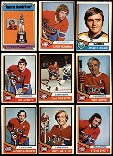 1974-75 O-Pee-Chee Montreal Canadiens Közelében Csapat készen áll Montreal Canadiens (Set) VG/EX Canadiens