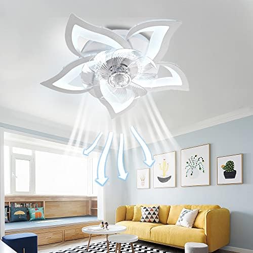 DLSixYi Modern Kreatív LED Mennyezeti Ventilátor, Fény, Távirányító Mute 6-Szél Állítható Sebesség Szabályozható Láthatatlan Ventilátor Mennyezeti
