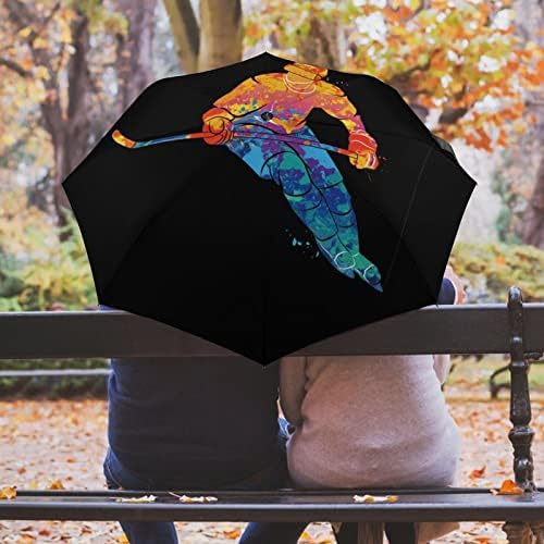 Jégkorong Kompakt Automatikus Összecsukható Esernyő Szélálló Utazási Táska Napernyő Férfiak Nők