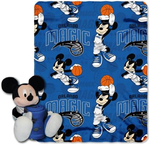 Hivatalosan Engedélyezett NBA Co-Branded Disney Mickey Ölelkezős, s Dobja a Polár Takaró Készlet, Több Színű, 40 x 50