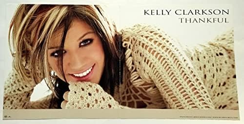 Kelly Clarkson IGAZI kézzel ALÁÍRT 12x24 Hálás Promo Album Lapos COA