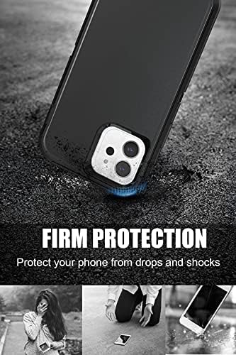 GoldenQ Esetben Kompatibilis az iPhone 12/12 Pro Esetben övcsipesz, nagy teherbírású Állvány Védő Tok Fedelét A [Képernyő] [Ütésálló] Kompatibilis