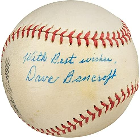 A Legjobb Dave Bancroft Egyetlen Dedikált Baseball PSA DNS & SZÖVETSÉG COA - Dedikált Baseball