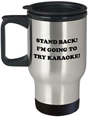 Vicces Karaoke Ajándék - Karaoke Utazási Bögre - Karaoke Szerető Jelen - Vissza fogom Próbálni Karaoke