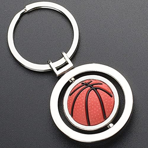 QIANKUN Kosárlabda kulcstartó kreatív kulcstartó forgó Kosárlabda kulcstartó flash táska