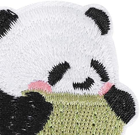 20db Panda Foltok, Vas a Foltok DIY Varrni Dekoráció Appliqués Matricák, Ruházat, Hátizsák, Javítás A Lyuk Stick