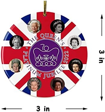 Queen Elizabeth II Platinum Jubileumi 70 Megemlékező Díszek - Karácsonyi 2022 Lógó Dísz, 3 Boldog Karácsonyt Akril, Karácsonyi