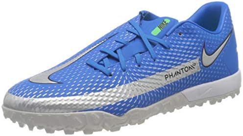 Nike Fantom GT Academy TF 'Fotó Kék Metál Ezüst' CK8470-400 Stoplis/labdarúgással Csizma Fiúk SZ 5.5 Lányok SZ 6.5