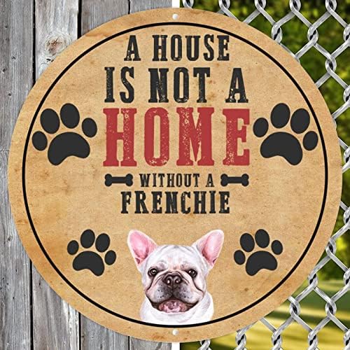 Vicces Kutya Fém Adóazonosító Jel, Egy Ház Nem Otthon, Anélkül, hogy Egy Francia Kör Kutya nyomot, Jelet, a Kutyája azt Mondom, Vintage