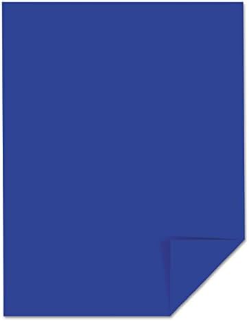 Neenah Papír 21911 Színes Karton, 65lb, 8 1/2 × 11, Robbanás-Off, Kék, 250 Lap