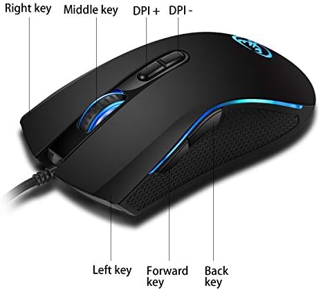 SDCM Hongsund Márka a High-end Optikai Szakmai Gaming Mouse a 7 Élénk Színek, LED Háttérvilágítású, valamint ergonómia Tervezés LOL CS (Szín