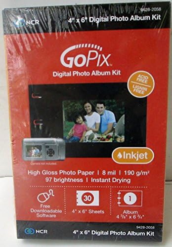 GoPix Digitális fotóalbum Készlet 4 x 6 Album 30 High Gloss Photo Lap Tintasugaras