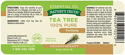 A természet Igazság Aromaterápiás - os Tisztaságú illóolaj, teafa, 0.5 Fl Oz
