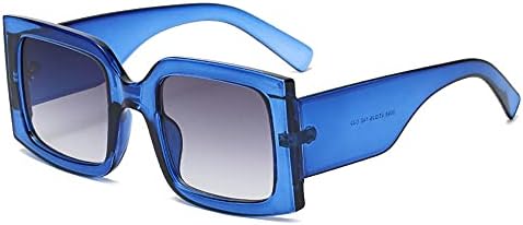 YAMEIZE Vintage Túlméretezett Napszemüveg Női Férfi Divatos Négyzet alakú Keret UV400 Védelem napszemüvegek