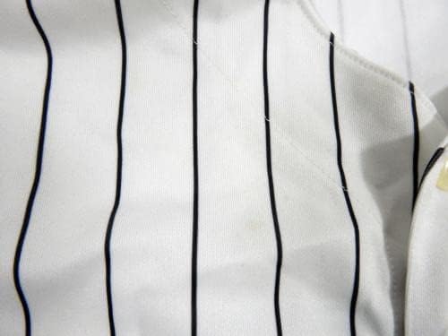 A Jupiter Pörölycápát 47 Játékban Használt Fehér Csíkos Jersey, USA Zászló Javítás 54 0 - Játék Használt MLB Mezek