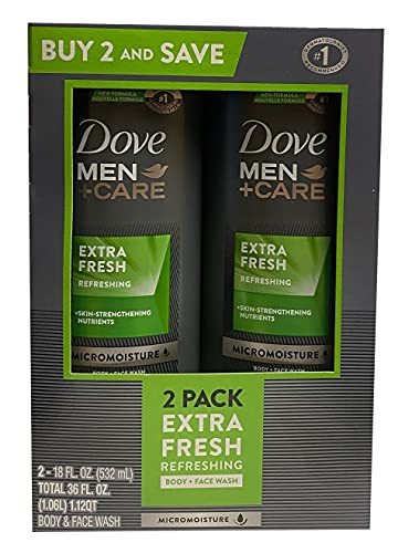 Dove Men+Care testápoló, Extra Friss 18 oz, dupla Csomag