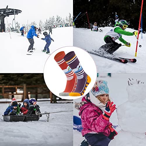 Guoeappa Gyerekek Ski Zokni 2 Pár /3 Pár térdig érő Meleg Pamut Snowboard, Korcsolyázás Zokni Fiúk Lányok Kisgyermek Kültéri.