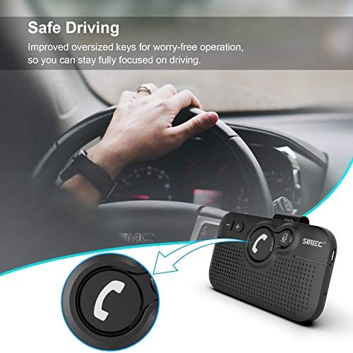 SUNITEC kihangosító Bluetooth mobiltelefon autótelefon - a Vezeték nélküli Bluetooth-5.0 Autó Hangszóró, AUTO Power ON Támogatás