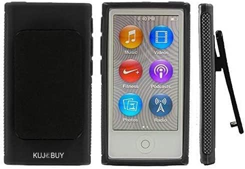 iPod övcsipesz Fekete TPU Bőr Gumi burkolata Apple iPod Nano 7. Generációs 7G 7