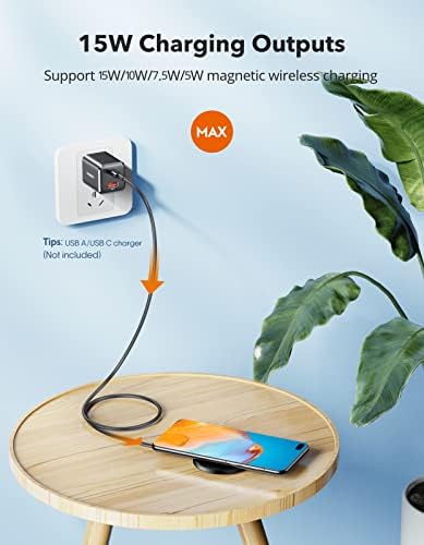 THREEKEY Mágneses Vezeték nélküli Töltő, Vezeték nélküli Töltés Pad,Kompatibilis a MagSafe Töltő iPhone 14/14 Pro/14 Plus/14 Pro Max/iPhone