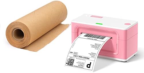 MUNBYN Rózsaszín Szállítási Címke Nyomtató, [Korszerűsített 2.0] USB-s címkenyomtató Készítő Csomagok Szállítási Címkéket, Méhsejt