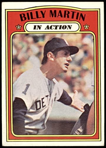 1972 Topps 34 akcióban Billy Martin Detroit Tigers (Baseball Kártya) VG/EX Tigrisek