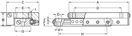 Del-Tron Precíziós, Inc. 38 mm x 127 mm, 88 mm-es Utazás, Anti-Patkány Lineáris Diák - Metrikus