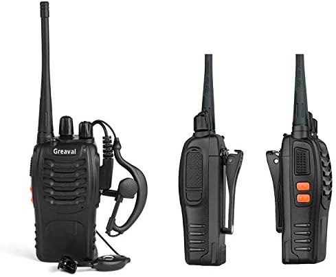 Greaval Hosszú távú Walkie Talkie Újratölthető kétirányú Rádió a Fülhallgató, Walkie Talkie, hogy a Felnőttek 16-Csatornás UHF 400-470MHz