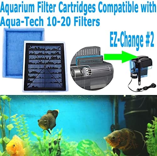 exrepar 10 Db Akvárium Szűrő Patron Kompatibilis Aqua-Tech 10-20 Hatalom Szűrők,Csere EZ-Változás 2. Sz.