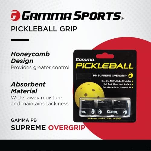 Gamma Sport Pickleball Legfelsőbb Overgrip, Könnyen Alkalmazható Grip Tape Uborka Labdát Tappancsokat, Tollaslabda, Fallabda - Csere Ízléstelen