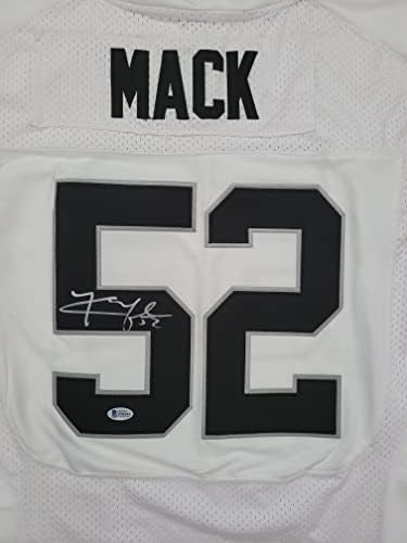 Khalil Mack aláírt Oakland Raiders foci mez Beckett COA bizonyíték, dedikált