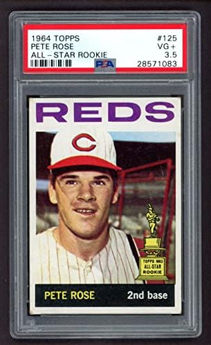 1964 Topps 125 Pete Rose Cincinnati Reds (Baseball Kártya) PSA a PSA 3.50 Vörösök