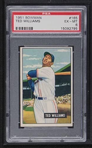 1951 Bowman 165 Ted Williams, a Boston Red Sox (Baseball Kártya) PSA a PSA 6.00 Red Sox