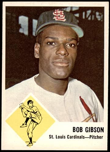 1963 Fleer 61 Bob Gibson St. Louis Cardinals (Baseball Kártya) NM Bíborosok