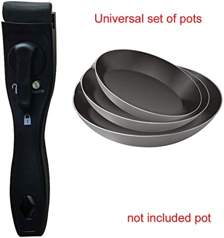Kivehető Edény Fogantyú, Fogantyú Pot Klip Különböző Pot Dismountable Markolat Pan Cserélhető Alkalmas a Különböző Pan Pot Főzés Pot Tartozékok