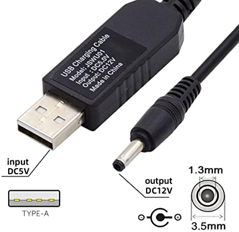 Chenyang USB Boost Konverter,USB DC 5V DC 12V 3.5x1.3mm Feszültség Boost Teljesítmény Szabályozó Csatlakozó Kábel 100cm