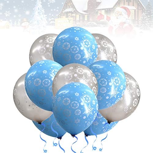 PRETYZOOM Betlehemes Dekor 100 Hópehely Latex Lufi Karácsonyi Dekoráció Lufi, Karácsony, Téli Nyaralás, Party Kellékek (Kék)