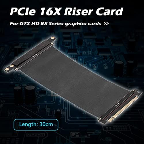 Csatlakozók 20 cm 25 cm 30 cm PCIe 3.0 16X Hosszabbító kábel Kábel 90 Fokos PCI-E Express 16X, hogy 16X Kelő Kártya Rugalmas Szalag Extender