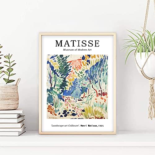 Henri Matisse Wall Art Ujjlenyomat - Matisse Vászon Wall Art Kép Matisse Táj Poszter Henri Matisse Plakát Kiállítás Matisse a Collioure
