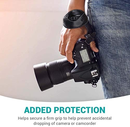 Movo Fotó HSG-6 Prémium Alternatív Bőr, Párnázott Biztonságos Kamera csuklópánt Canon EOS, Nikon, Sony, Olympus, Pentax, Nikon DSLR valamint