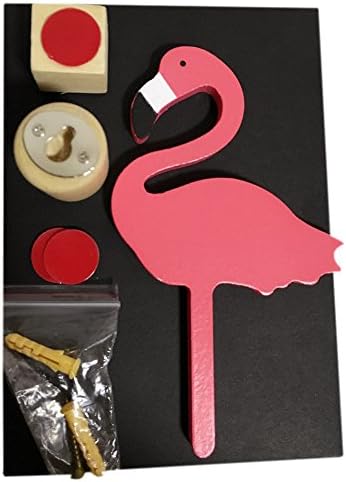 LoveQmall 2 Db Flamingo Fából Készült Falra Horgok, Gyerek Szoba Fali Dekoráció Gyerekszoba Ajtaját Akasztók(Rózsaszín + Piros)