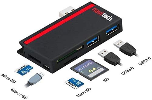 Navitech 2 az 1-ben Laptop/Tablet USB 3.0/2.0 HUB Adapter/Micro USB Bemenet SD/Micro SD Kártya Olvasó Kompatibilis Az ASUS TUF Játék FX605DY