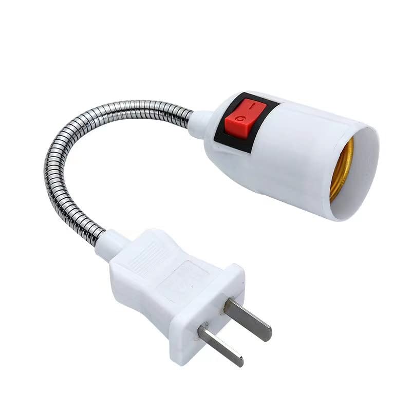 （2-Pack)E27/E26 Lámpa Foglalat Adapter, Fény Lámpa Bázis Be/Ki Kapcsoló E27/E26 Fal Bázis Izzó lámpatartó Átalakító Hajlítható Outlet Rugalmas